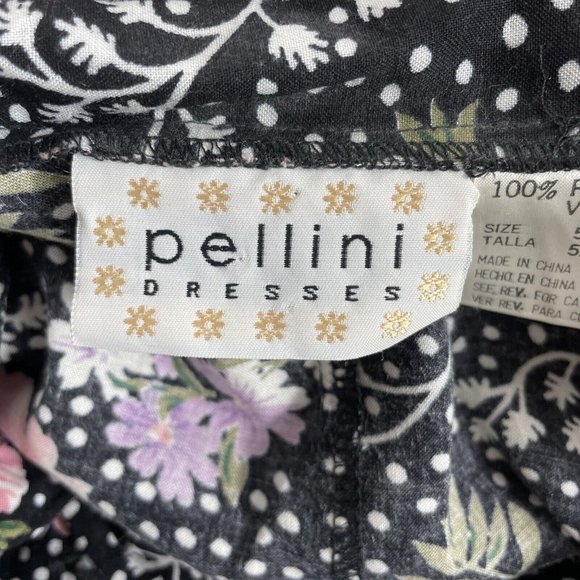 Pellini Women's Dress Size 5/6‎ Maxi Bottom Split Floral Sleeveless Collar - Picture 5 of 11